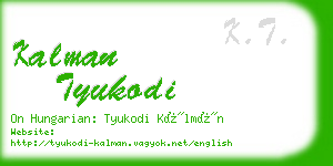 kalman tyukodi business card